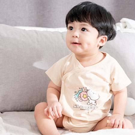 Sternzeichen-Baby-Geschenkset aus Bio-Baumwolle (Wassermann) - Aquarius